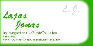 lajos jonas business card